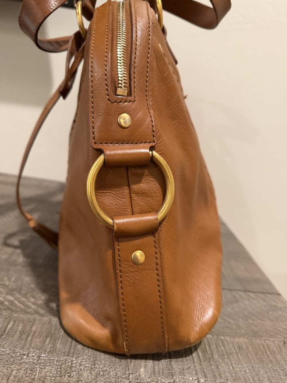 Yves Saint Laurent Tan Leather Large Muse - Picture 5 of 13
